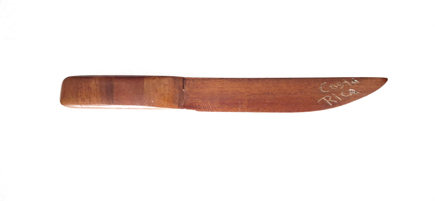 Abre cartas de madera en forma de cuchillo