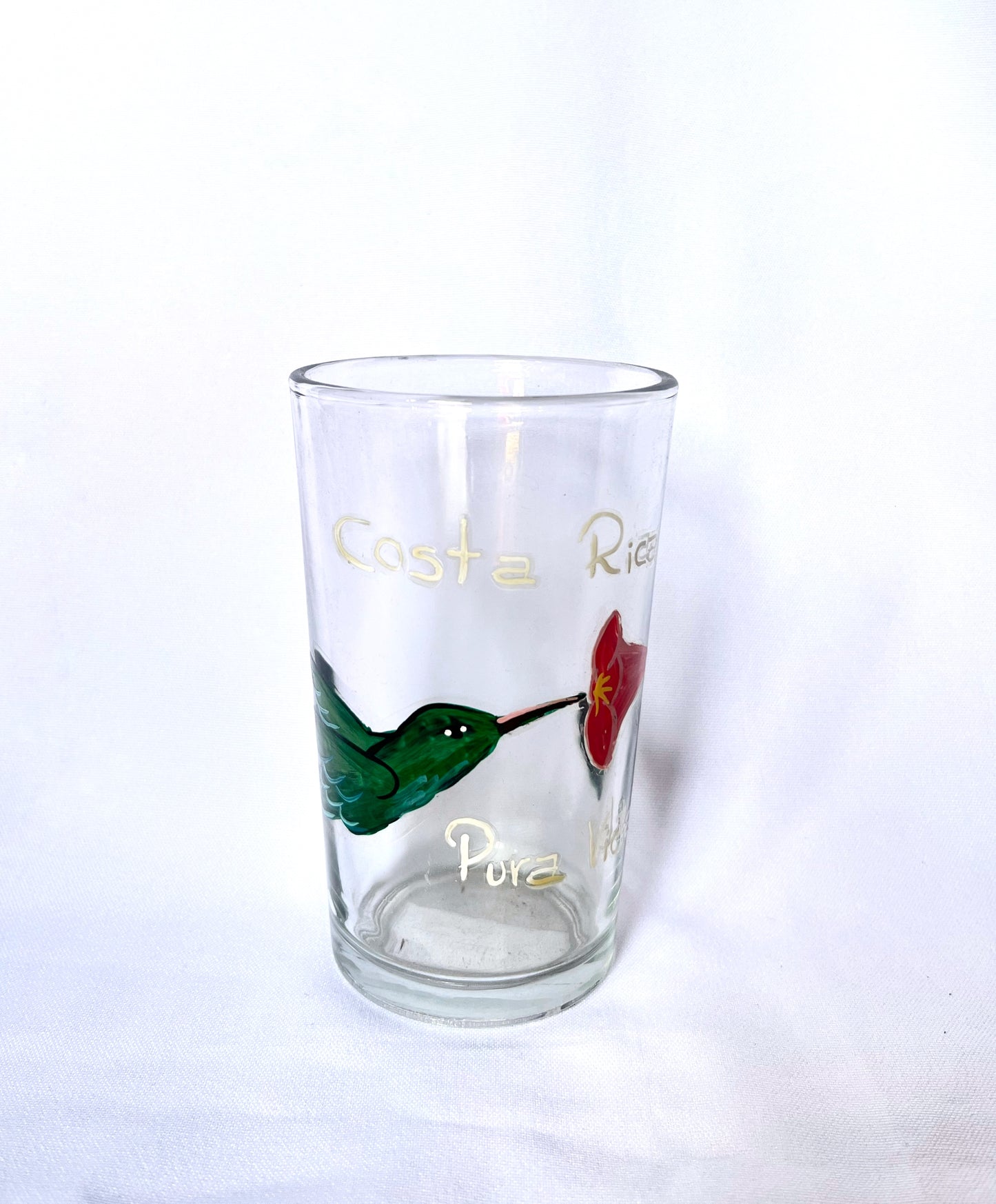 Vaso de vidrio decoración