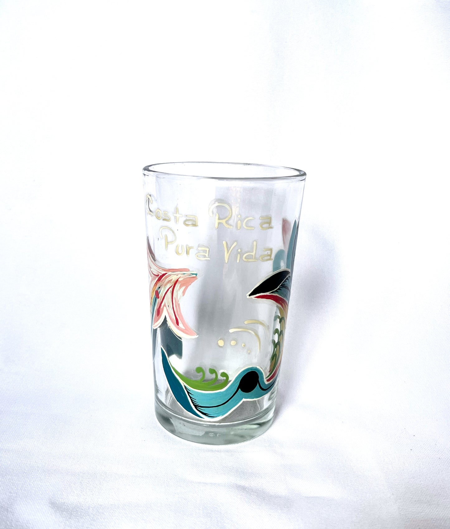 Vaso de vidrio decoración