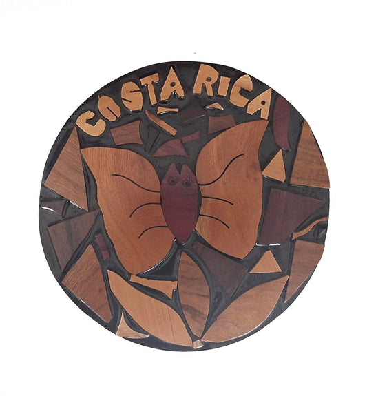 Aislador de calor para ollas de madera calado con forma de mariposa