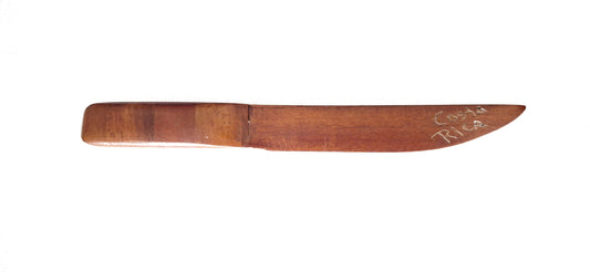 Abre cartas de madera en forma de cuchillo