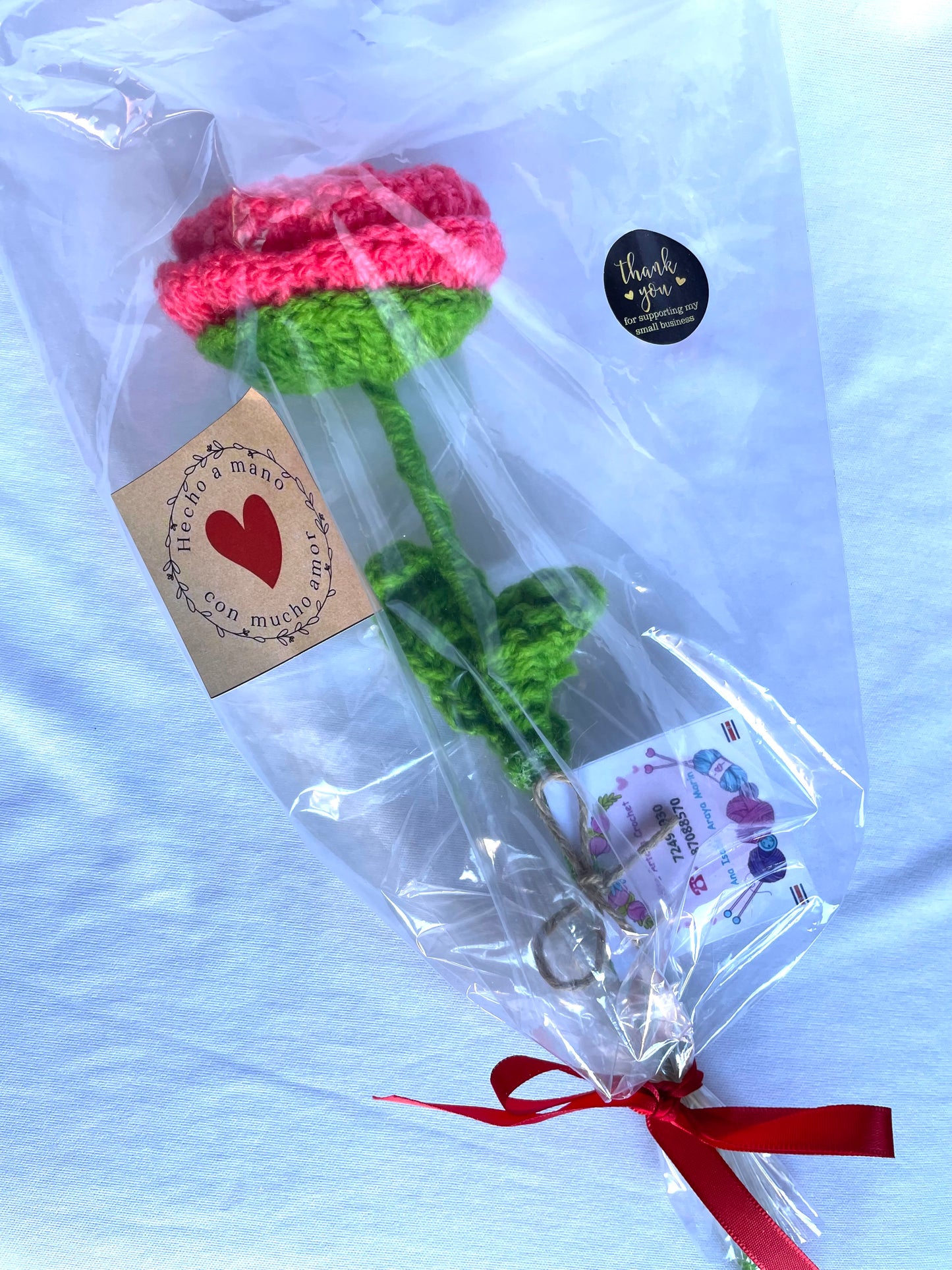 Rosa elaborada en crochet