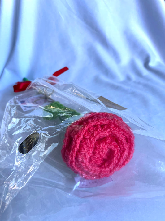Rosa elaborada en crochet