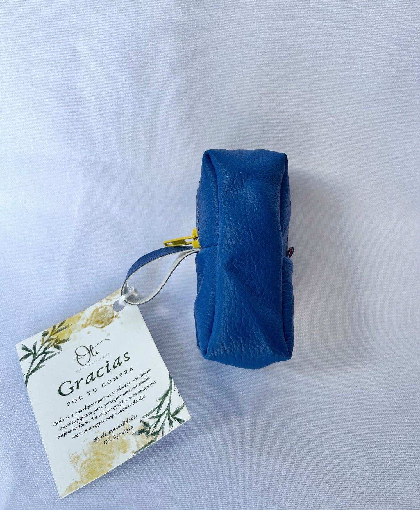 Monedero vinil pequeño azul