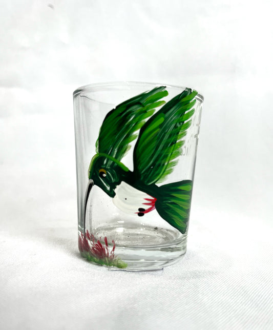 Shot de vidrio de colibrí