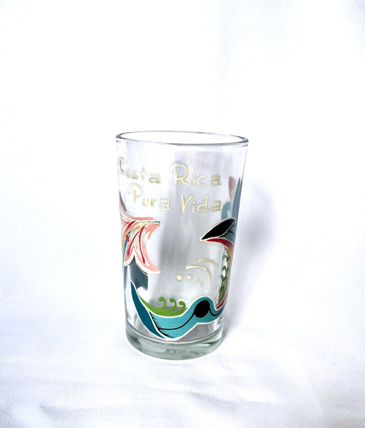 Vaso de vidrio decoración