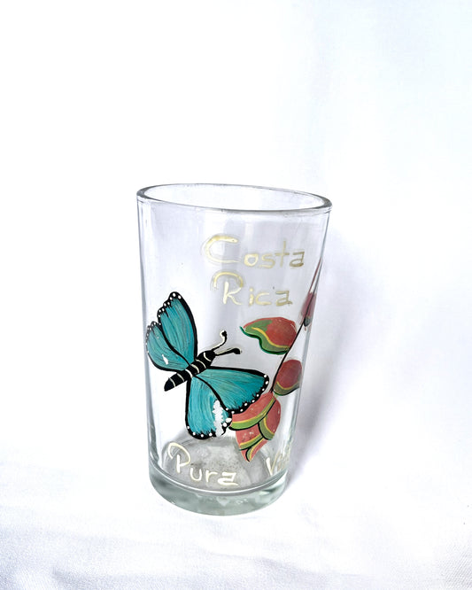 Vaso de vidrio decoración