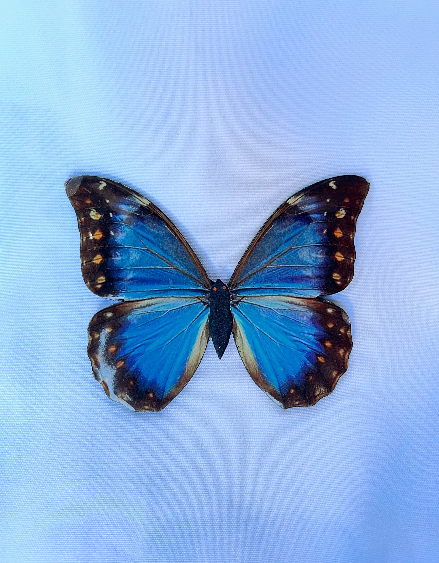 Mariposa Azul Adorno de madera