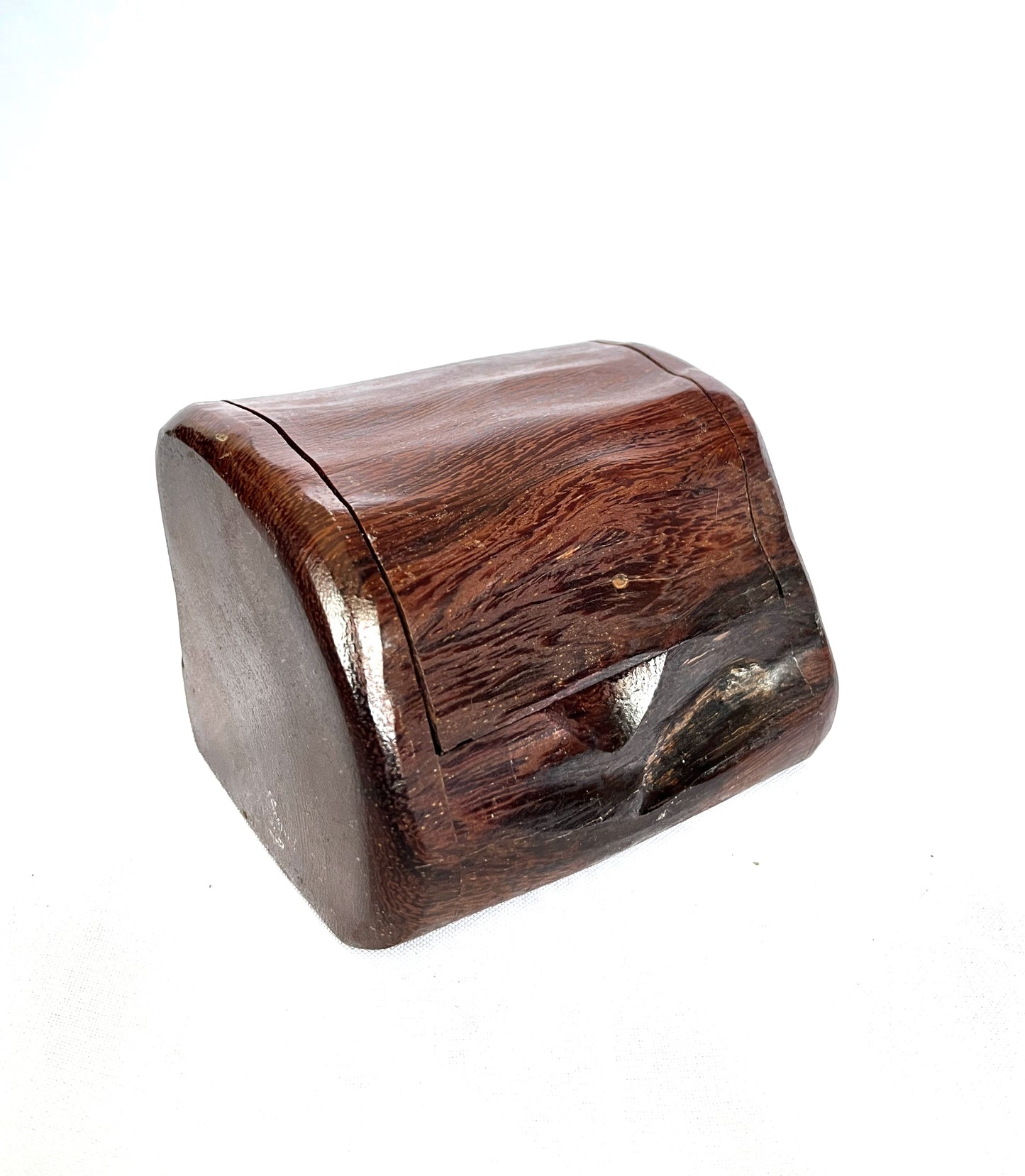 Mini cofre de madera tinte oscuro