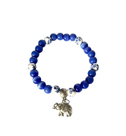 Pulsera azul elefante