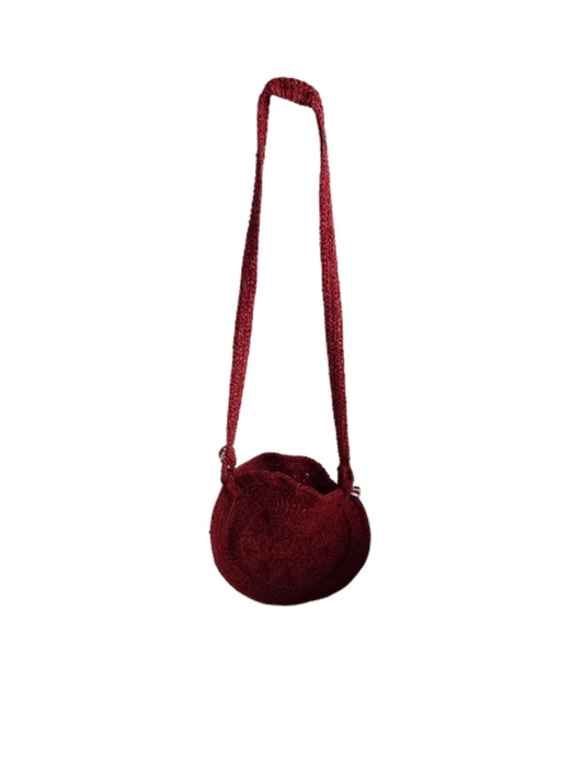 Bolso Porta Botella Tejido Rojo