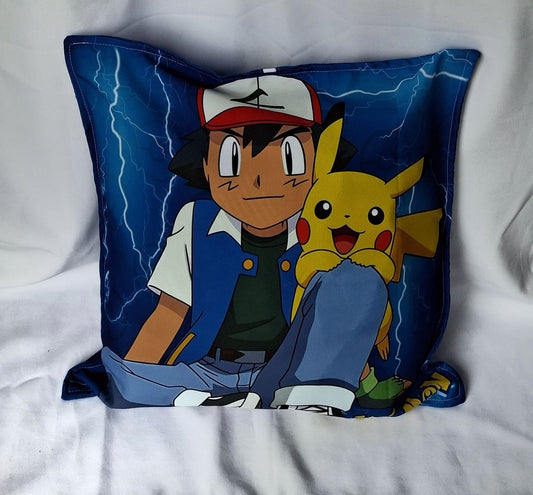 Forros Almohadon Ash y Pikachu